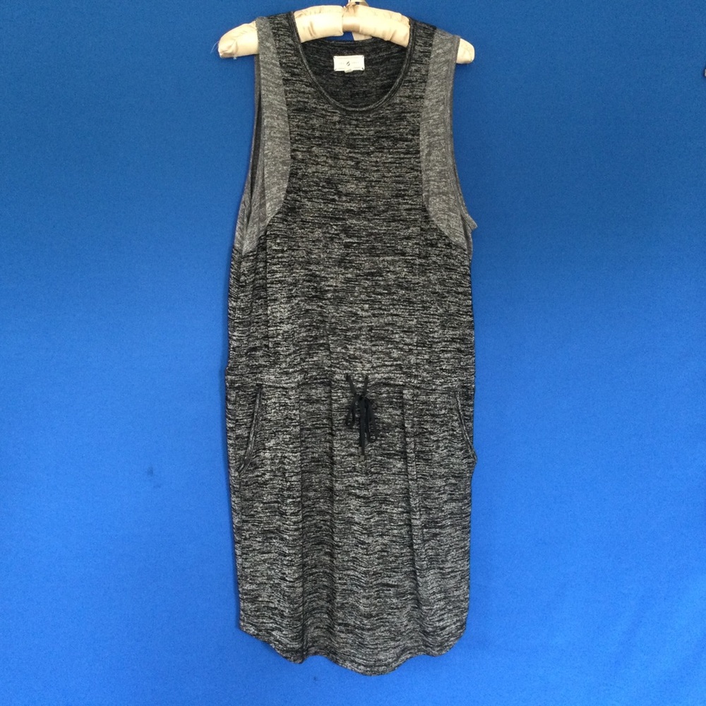 Lou & Grey Jumper Charcoal Gray Large Dress Drawstring Pockets